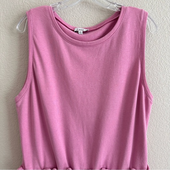 Excellent condition Fate Elastic Waist Terry Dress, Pink-Purple, Size L - Picture 3 of 11